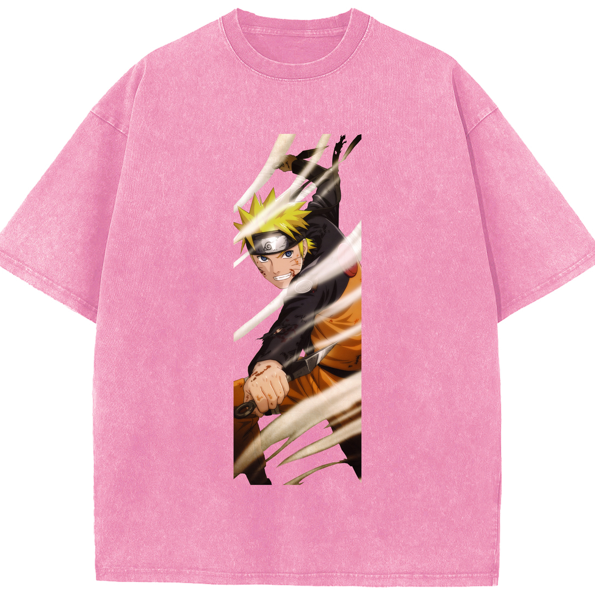 （画像用） NARUTO -ナルト- うずまき ナルト Uzumaki Naruto 綿100% ヴィンテージ風 半袖Tシャツ（フロントプリント）